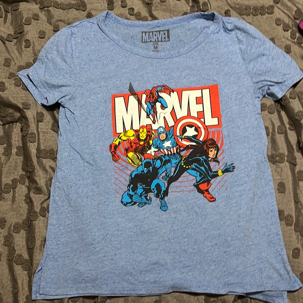 Periwinkle Blue Marvel Tee Shirt (Women’s Medium)